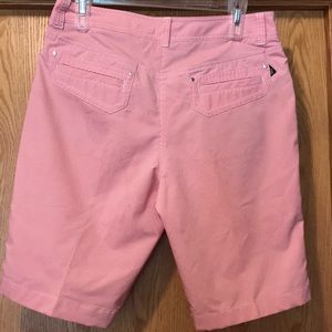 Nivo by Lanctot Size 10 pink and white gingham check bermuda shorts golf tennis